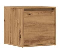 vidaXL Cajón taburete madera ingeniería roble artesanal 40,5x40x40 cm