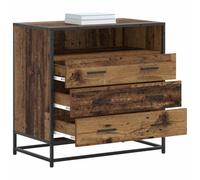 vidaXL Cajonera 3-Cajón Madera Envejecida 70 x 41 x 70 cm