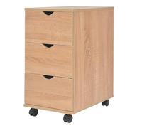Cajonera de madera 33x45x60 cm color roble