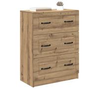 vidaXL Cajonera 66 x 34,5 x 87 cm Madera de Ingeniería Roble Artisan