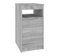 vidaXL Cajonera Armario con Cajones Archivador de Almacenaje Casillero Salón Dormitorio Muebles de Madera Contrachapada Gris Sonoma 40x50x76 cm