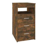 vidaXL Cajonera armario con cajones – Madera contrachapada, Roble ahumado 40x50x76 cm