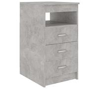 vidaXL Cajonera Armario de Cajones Archivador de Almacenaje Casillero Cómoda para Escritorio Muebles de Oficina de Madera Contrachapada Gris Hormigón