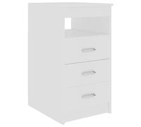 vidaXL Cajonera Armario de Cajones Archivador de Almacenaje Casillero Cómoda para Escritorio Muebles de Oficina de Madera Contrachapada Blanco