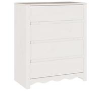 vidaXL Cajonera DRAMMEN Blanca 76,5x40x91 cm Madera Maciza de Pino