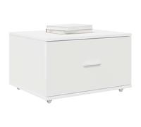vidaXL Armario de Cajones con Ruedas Blanco Unidad de Almacenamiento Amplio Diseño MDF Estilo Minimalista para Organización de Oficina y Sala de Estar 55X45X33.5 cm Mueble Rodante