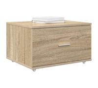 vidaXL Gabinete con Cajones con Ruedas Roble de Sonoma Unidad de Almacenamiento Amplio Resistente a Manchas Diseño Estilo Contemporáneo para Oficina y Sala de Estar Organización 60X40X25 cm Madera I