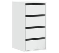 vidaXL Cajonera de Esquina Madera de ingeniería Blanca 40x41x76 cm, cajonera, Armario de almacenaje, aparador, Mueble de almacenaje, Mueble archivador