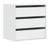 vidaXL Cajonera de Esquina Madera de ingeniería Blanca 60x41x58 cm, cajonera, Armario de almacenaje, aparador, Mueble de almacenaje, Mueble archivador