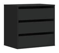 vidaXL Cajonera de Esquina Madera de ingeniería Negra 60x41x58 cm, cajonera, Armario de almacenaje, aparador, Mueble de almacenaje, Mueble archivador
