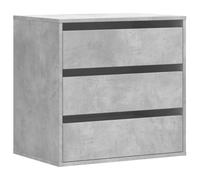 vidaXL Cajonera de Esquina Madera ingeniería Gris hormigón 60x41x58 cm, cajonera, Armario de almacenaje, aparador, Mueble de almacenaje