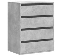 vidaXL Cajonera de Esquina Madera ingeniería Gris hormigón 60x41x76 cm, cajonera, Armario de almacenaje, aparador, Mueble de almacenaje