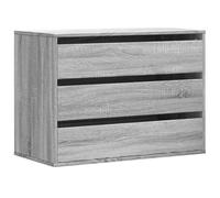 vidaXL Cajonera de Esquina Madera ingeniería Gris Sonoma 80x41x58 cm, cajonera, Armario de almacenaje, aparador, Mueble de almacenaje