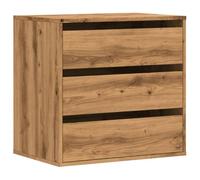 vidaXL Cajonera de Esquina Madera ingeniería Roble Artisan 60x41x58 cm, cajonera, Armario de almacenaje, aparador, Mueble de almacenaje