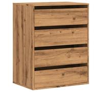 vidaXL Cajonera de Esquina Madera ingeniería Roble Artisan 60x41x76 cm