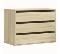 vidaXL Cajonera de Esquina Madera ingeniería Roble Sonoma 80x41x58 cm, cajonera, Armario de almacenaje, aparador, Mueble de almacenaje