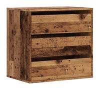 vidaXL Cajonera de Esquina Madera ingeniería Roble Viejo 60x41x58 cm, cajonera, Armario de almacenaje, aparador, Mueble de almacenaje