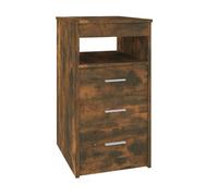 Vidaxl cajonera de madera contrachapada color roble ahumado 40x50x76cm