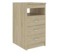 vidaXL Cajonera Armario de Cajones Archivador de Almacenaje Casillero Cómoda para Escritorio Muebles Oficina Madera Contrachapada Color Roble Sonoma