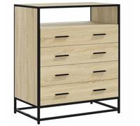 vidaXL Cajonera de Madera contrachapada Color Roble Sonoma 70x41x83,5 cm, cómoda, Armario, Armario de almacenaje, sifonier, Armario archivador