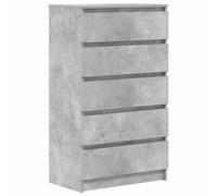 vidaXL Cajonera de Madera contrachapada Gris hormigón 60x36x103 cm, cómoda, Armario, Armario de almacenaje, sifonier, Armario archivador