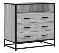 vidaXL Cajonera de Madera contrachapada Gris Sonoma 70x41x70 cm, cómoda, Armario, Armario de almacenaje, sifonier, Armario archivador