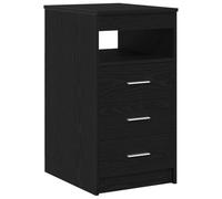 vidaXL Cajonera de Madera contrachapada Roble Negro 40x50x76 cm