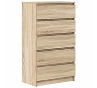 vidaXL Cajonera de Madera contrachapada Roble Sonoma 60x36x103 cm, cómoda, Armario, Armario de almacenaje, sifonier, Armario archivador