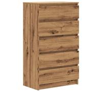 vidaXL Cajonera de Madera de ingeniería Roble Artisan 60x36x103 cm, cómoda, Armario, Armario de almacenaje, sifonier, Armario archivador