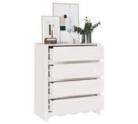 vidaXL Cajonera DRAMMEN Blanca 76,5x40x91 cm Madera Maciza de Pino