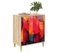 vidaXL Cajonera HEESCH Estampado en Bloque de Colores Sonoma
