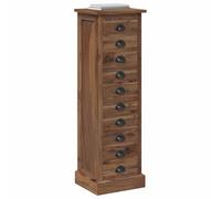 vidaXL Cajonera Marrón 35,5 x 30 x 100 cm Madera de Teca Maciza, Sala de Estar, Estilo Vintage, Material Duradero, soluciones amplias de Almacenamiento para tu decoración y organización del hogar