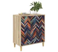 vidaXL Cajonera OMMEN Estampado geométrico 66 x 36,5 x 75 cm Sonoma