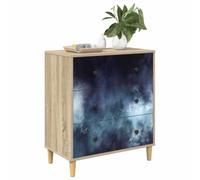 vidaXL Cajonera RAALTE Impresión de mármol Azul 66 x 36,5 x 75 cm