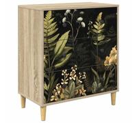 vidaXL Cajonera RHENEN Estampado de Selva Tropical 66 x 36,5 x 75 cm