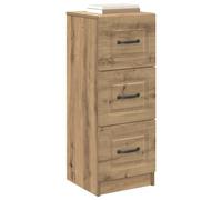 vidaXL Cajonera Roble Artesanal 33 x 34,5 x 87 cm Madera de Ingeniería