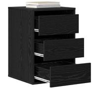 vidaXL Cajonera Roble Negro 41 x 40 x 58 cm Madera de ingeniería, Organizador Moderno, Elegante Mueble de cajones, Unidad Minimalista, baúl Rectangular para el Dormitorio