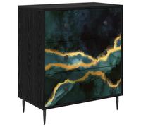 vidaXL Cajonera WIJHE Impresión de mármol Teal 66 x 36,5 x 76 cm