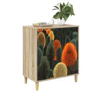 vidaXL Cajonera ZAANDAM Impresión de Bosque 66 x 36,5 x 75 cm Sonoma
