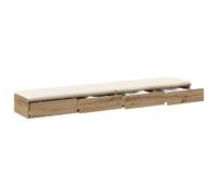 vidaXL Mesa de Noche Roble Artesano con 4 Cajones: Mesita de Noche Minimalista Interior, Solución de Almacenamiento Chida para el Dormitorio, Acabado Suave, Construcción Duradera de Madera Elabora
