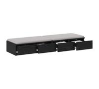 vidaXL Cajones de Cama con cajón Roble Negro 120 x 36,5 x 16,5 cm, Muebles Minimalistas para el Dormitorio, Unidad de Almacenamiento con Estilo, diseño Compacto y Madera Resistente