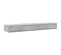 vidaXL Cajones de Cama en Gris Concreto, 140x36.5x16.5 cm, Hechos de Madera Elaborada