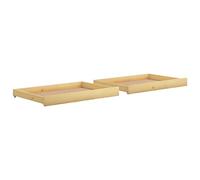 vidaXL Cajones para Sofá Cama 2 Piezas Ropa Juguetes Almacenamiento Accesorio Dormitorio Habitación Salón Sala de Estar Madera Maciza de Pino