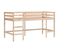 vidaXL Cama alta para niños con escalera, madera maciza de pino 90x190 cm