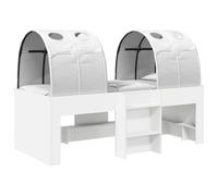 vidaXL Cama Alta para niños con túnel Blanco Madera de ingeniería, Cama Moderna Elegante, Estructura Rectangular Resistente, Plataforma cómoda, Juego Espacioso para casa