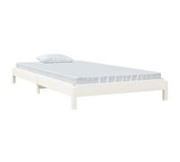 vidaXL Cama Apilable Somier Individual Dormitorio Base Habitación Muebles Mobiliario Hogar Cuarto Descanso de Madera Pino Maciza Blanco 90x190 cm