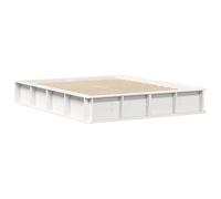 vidaXL Cama Blanca con Almacenamiento abatible, 160 x 200 cm, de Pino Macizo.