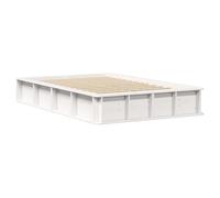 vidaXL Cama Blanca de 140 x 200 cm con Almacenamiento abatible. Muebles de Madera Maciza de Pino, una solución práctica y Moderna para el Dormitorio.
