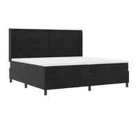 vidaXL Cama Box Spring colchón Negro 200x200 cm Terciopelo