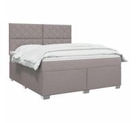 vidaXL Cama Box Spring con colchón con cabecera Topo 140 x 200 cm Tela